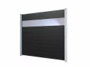 Boční stěna ke Carport premium - bílá, šedá WPC prkna + čirý polykarbonát