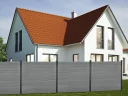 Vizualizace plotu z plotových dílců Guttafence Premium laminát