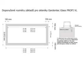 Zahradní skleník Gardentec Glass PROFI VL 300