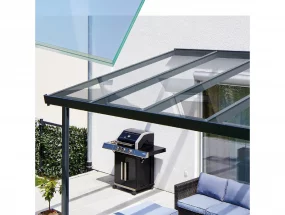 Hliníková pergola Terrassendach Premium - VSG sklo / bílá konstrukce