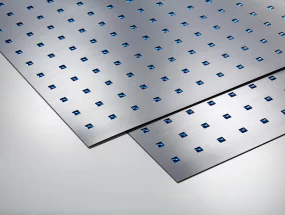 Hliníková fólie Metalefekt čtverce 3D modré