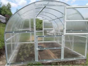 Zahradní skleník z polykarbonátu Gardentec Kompakt - bílý
